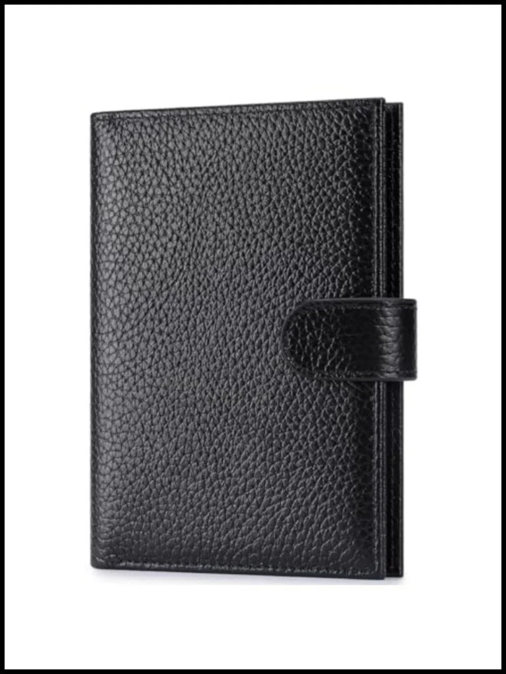 RFID Blocking Genuine Leather Passport Holder Travel Wallet with Card Slots